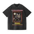 Yayoi Kusama Cat Vintage Wash Japanese Design T-Shirt