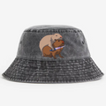 Capybaras and the Mysterious Sword Vintage 100% Cotton Bucket Hat