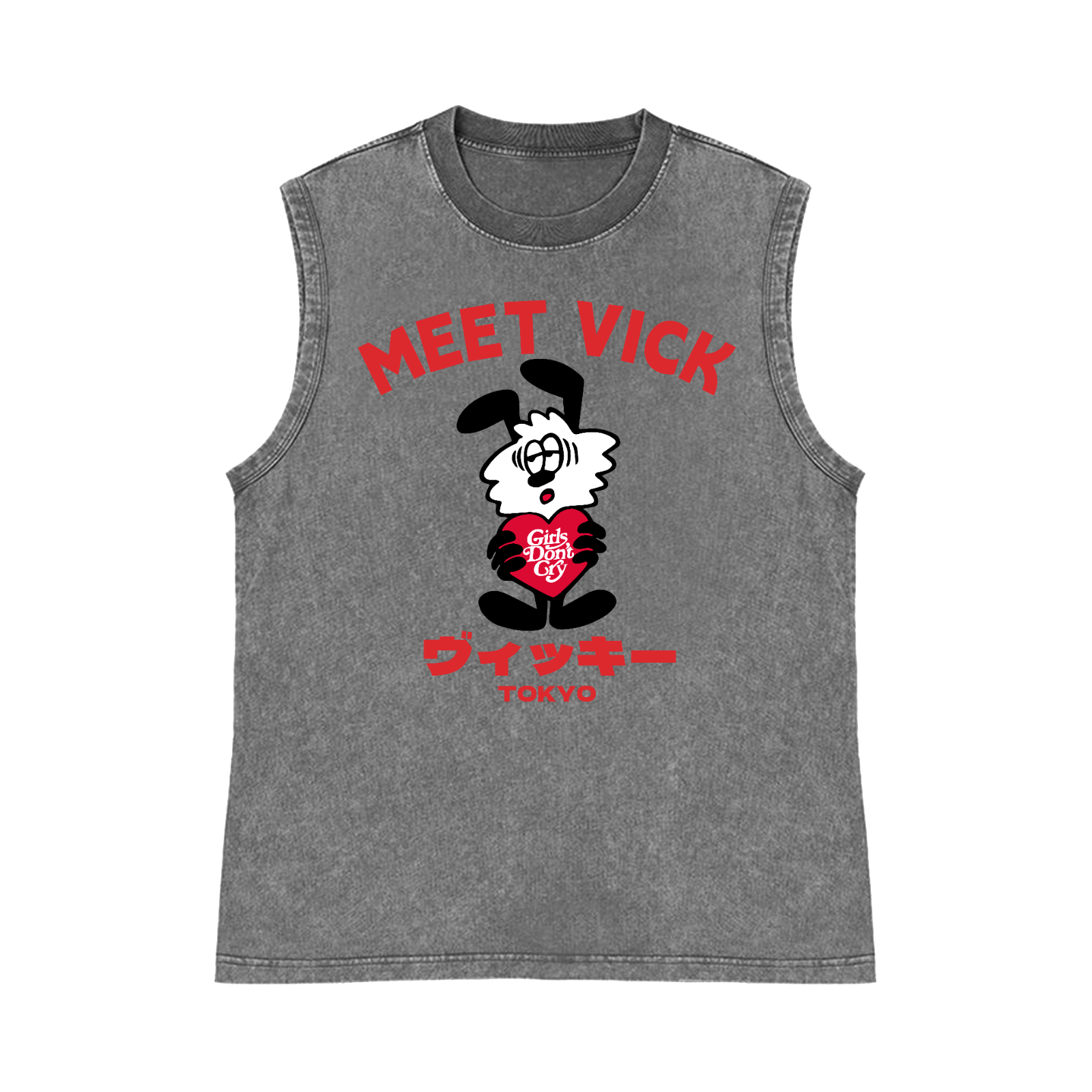 Verdy Meet Vick Pure Cotton Wash-Dyed Sleeveless Tank Top