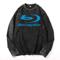Sony Blu-ray Disc Vintage Cotton Wash Crewneck Long-Sleeve T-Shirt