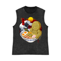 Ramen Mummy Pure Cotton Wash-Dyed Sleeveless Tank Top