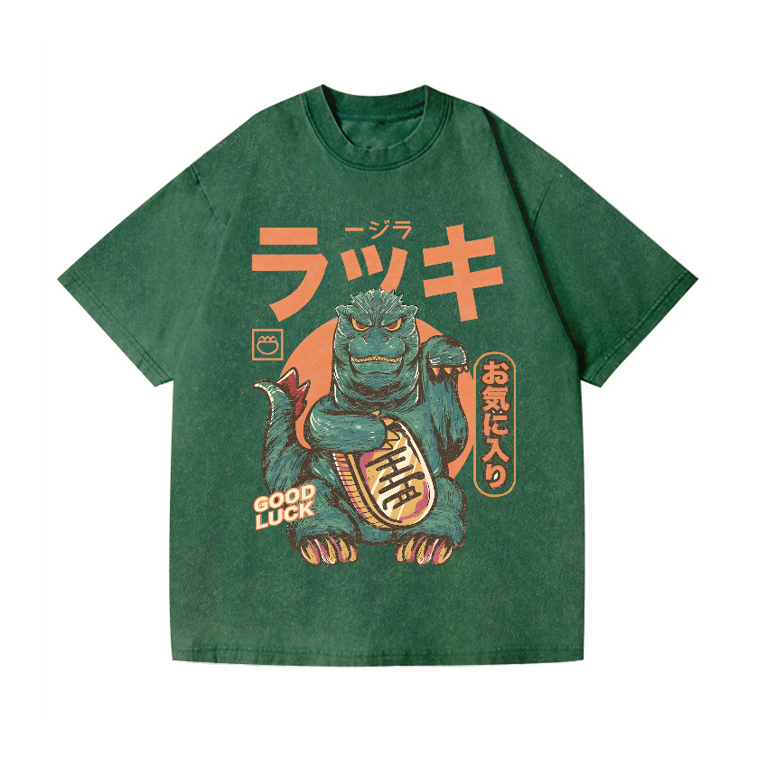 Kaiju Vintage Wash Japanese Design T-Shirt