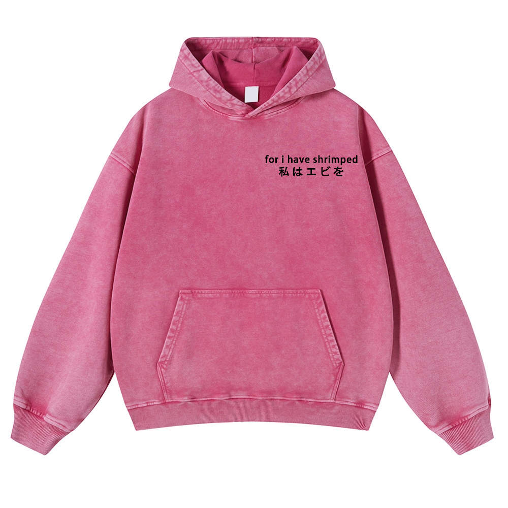 Shrimp Vintage Washed Cotton Back Art Hoodie