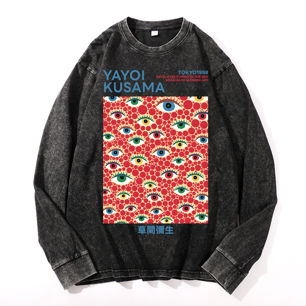 Yayoi Kusama Vintage Cotton Wash Long-sleeve T-shirt