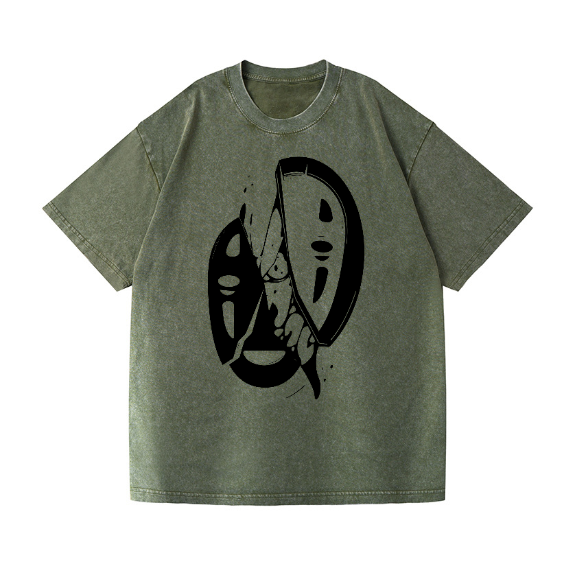Ghibli No Face Kaonashi Vintage Wash Japanese Design T-Shirt