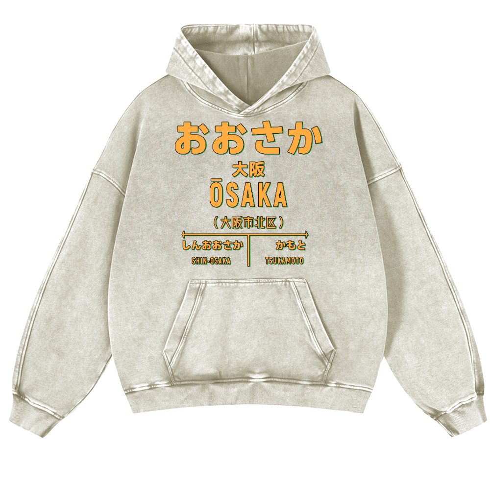 Osaka Vintage Washed Thick Cotton Hoodie