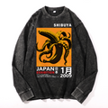 Shibuya Banana Octopus Vintage Cotton Wash Long-sleeve T-shirt