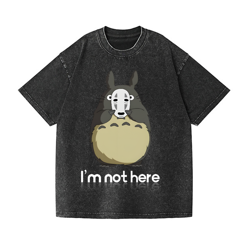 Ghibli Totoro No Face Kaonashi Vintage Wash Japanese Design T-Shirt