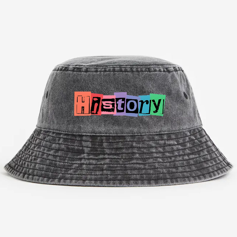 History Vintage 100% Cotton Bucket Hat