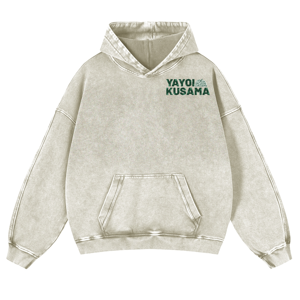 Yayoi Kusama Pumpkin Vintage Washed Cotton Back Art Hoodie