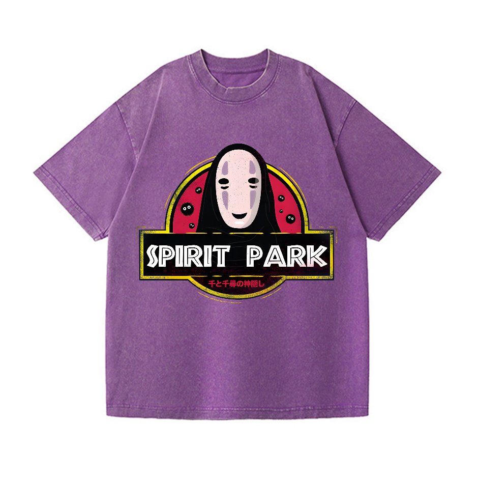 Spirit Park No Face Kaonashi Vintage Wash Japanese Design T-Shirt