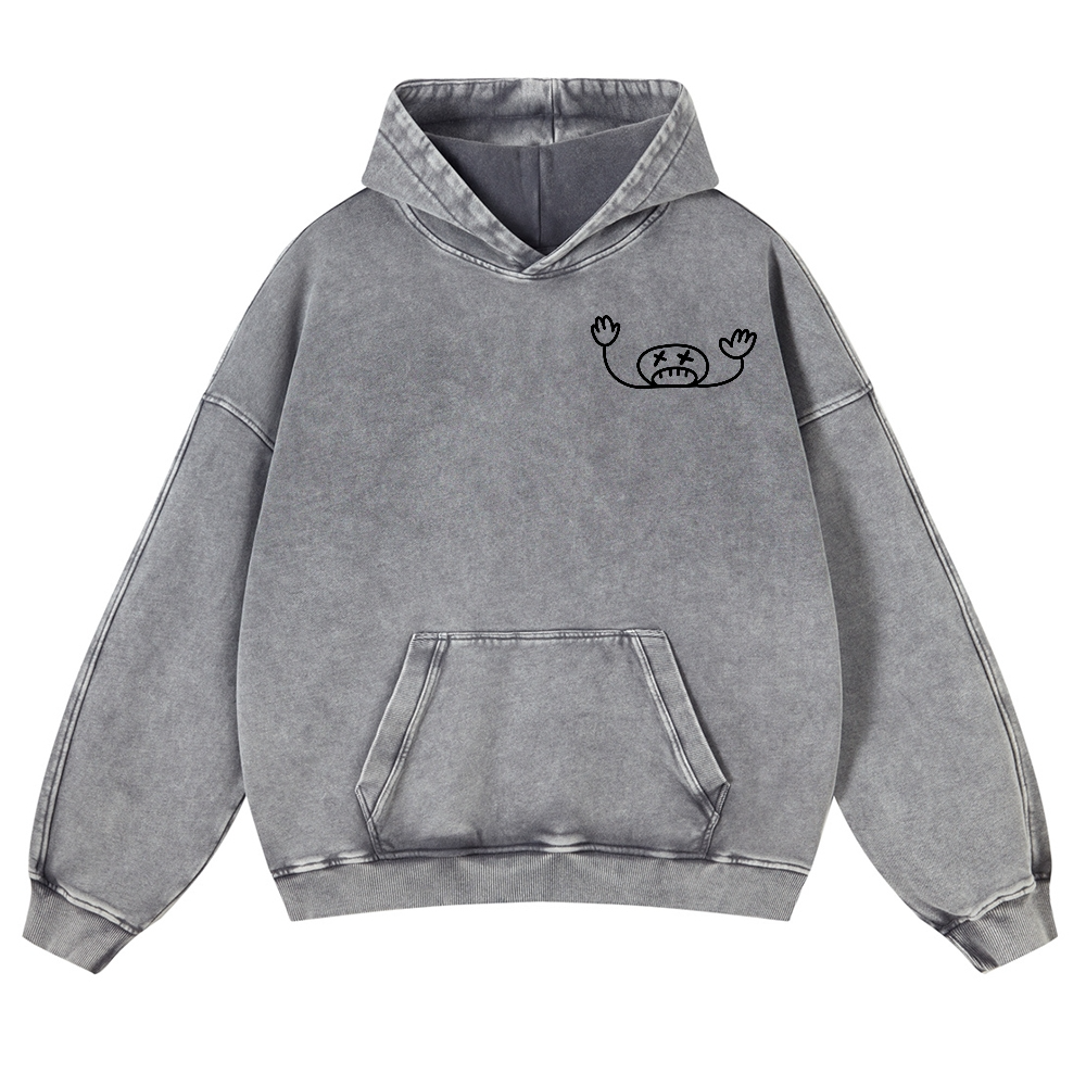 What Is Happening Vintage Washed Cotton Back Art Hoodie