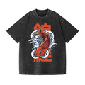 Koi Fish Vintage Wash Japanese Design T-Shirt
