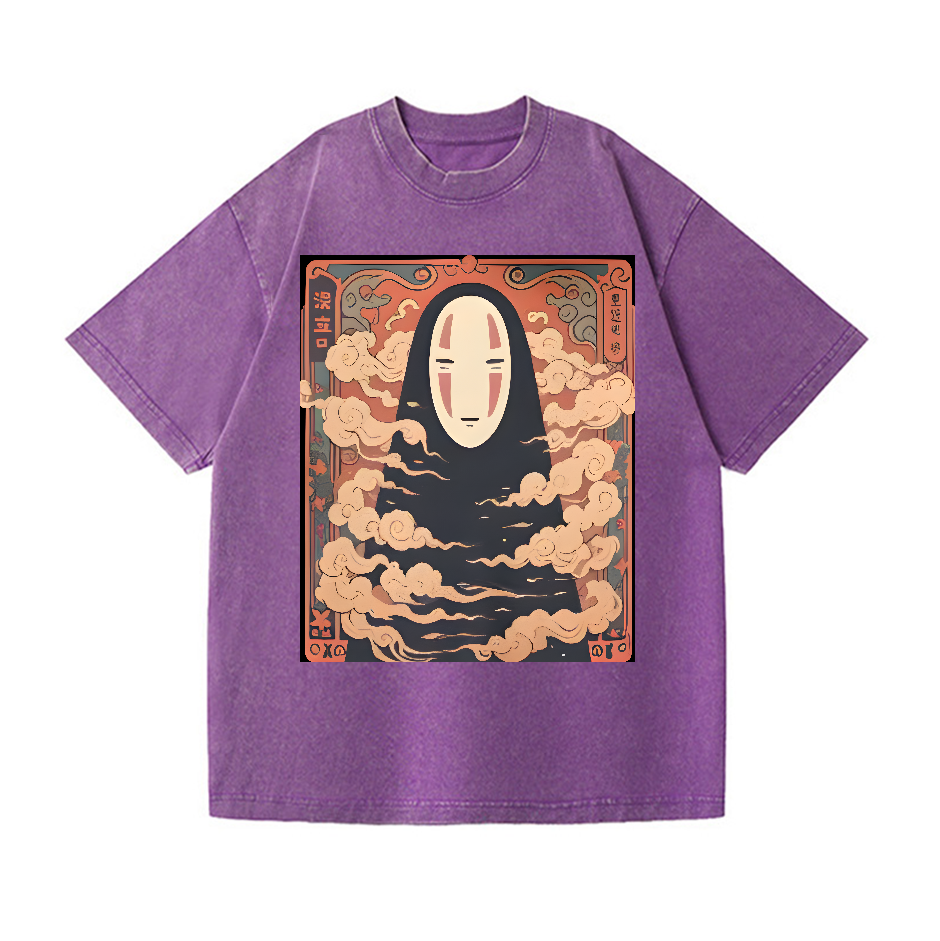 Ghibli No Face Kaonashi Vintage Wash Japanese Design T-Shirt