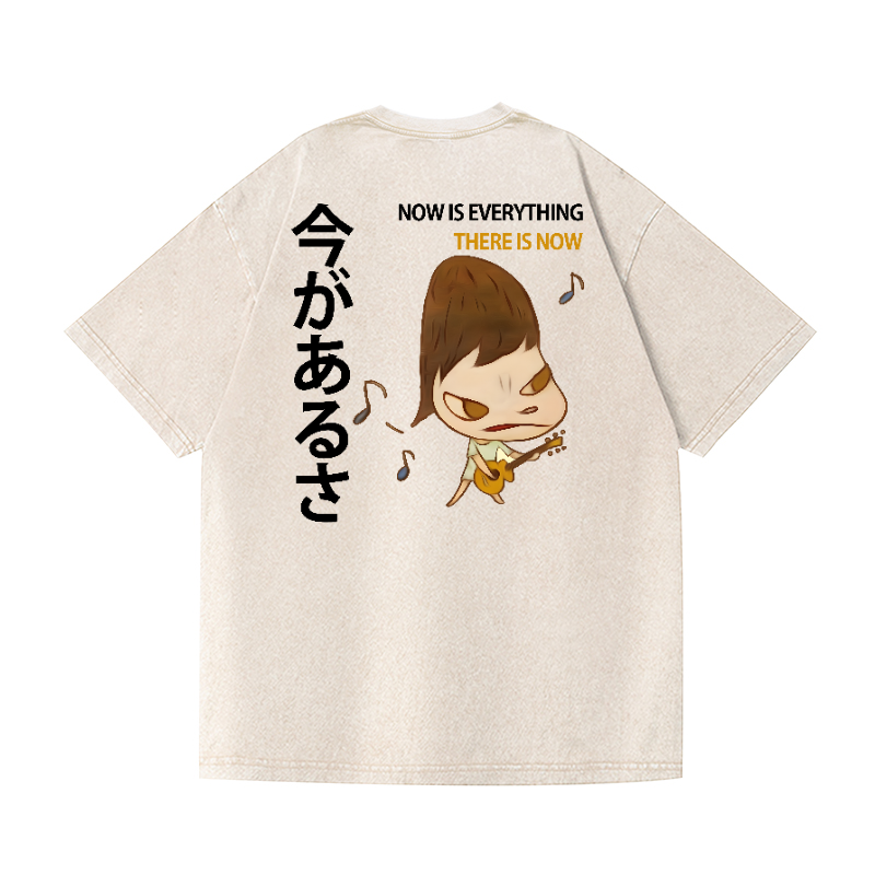 Yoshitomo Nara Vintage Wash Japanese Design Back Art T-Shirt