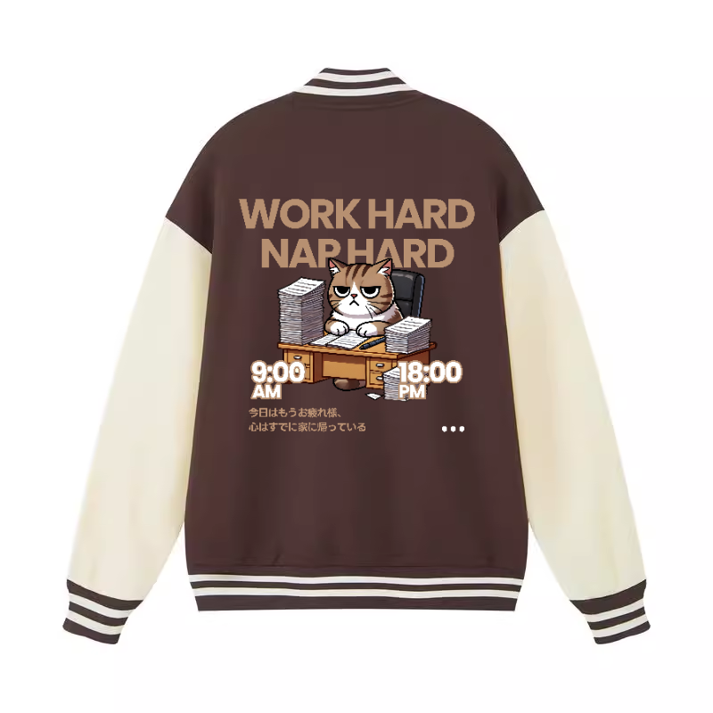 Cat Vintage Cotton Varsity Jacket