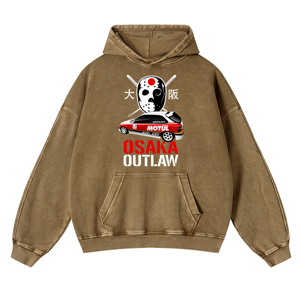 Osaka Outlaw Vintage Washed Thick Cotton Hoodie