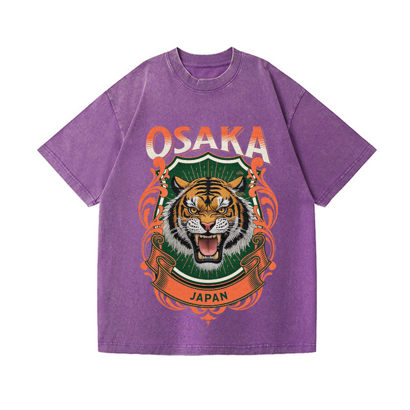 Osaka Tiger Japan Vintage Wash Japanese Design T-Shirt