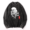 Octopus Vintage Cotton Wash Long-sleeve T-shirt