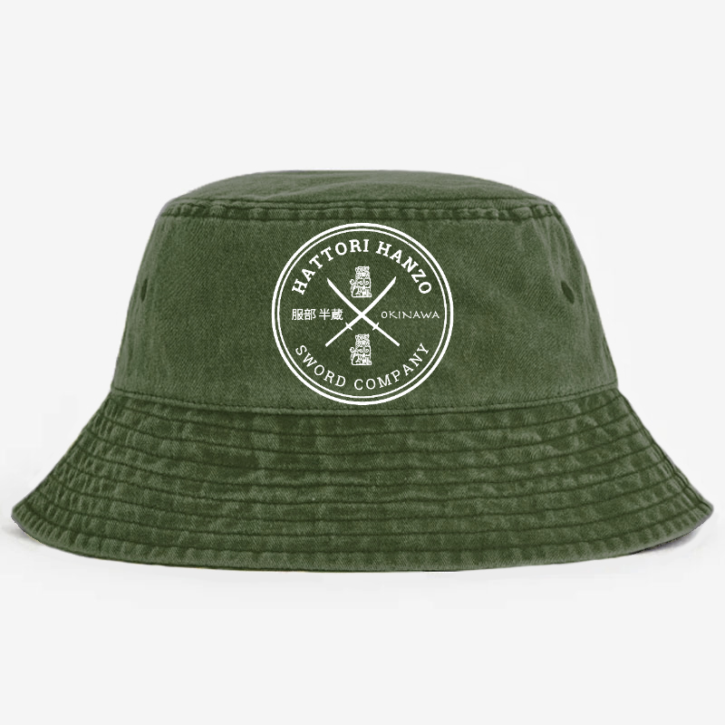 Hattori Hanzo Okinawa Sword Company ﻿Vintage 100% Cotton Bucket Hat