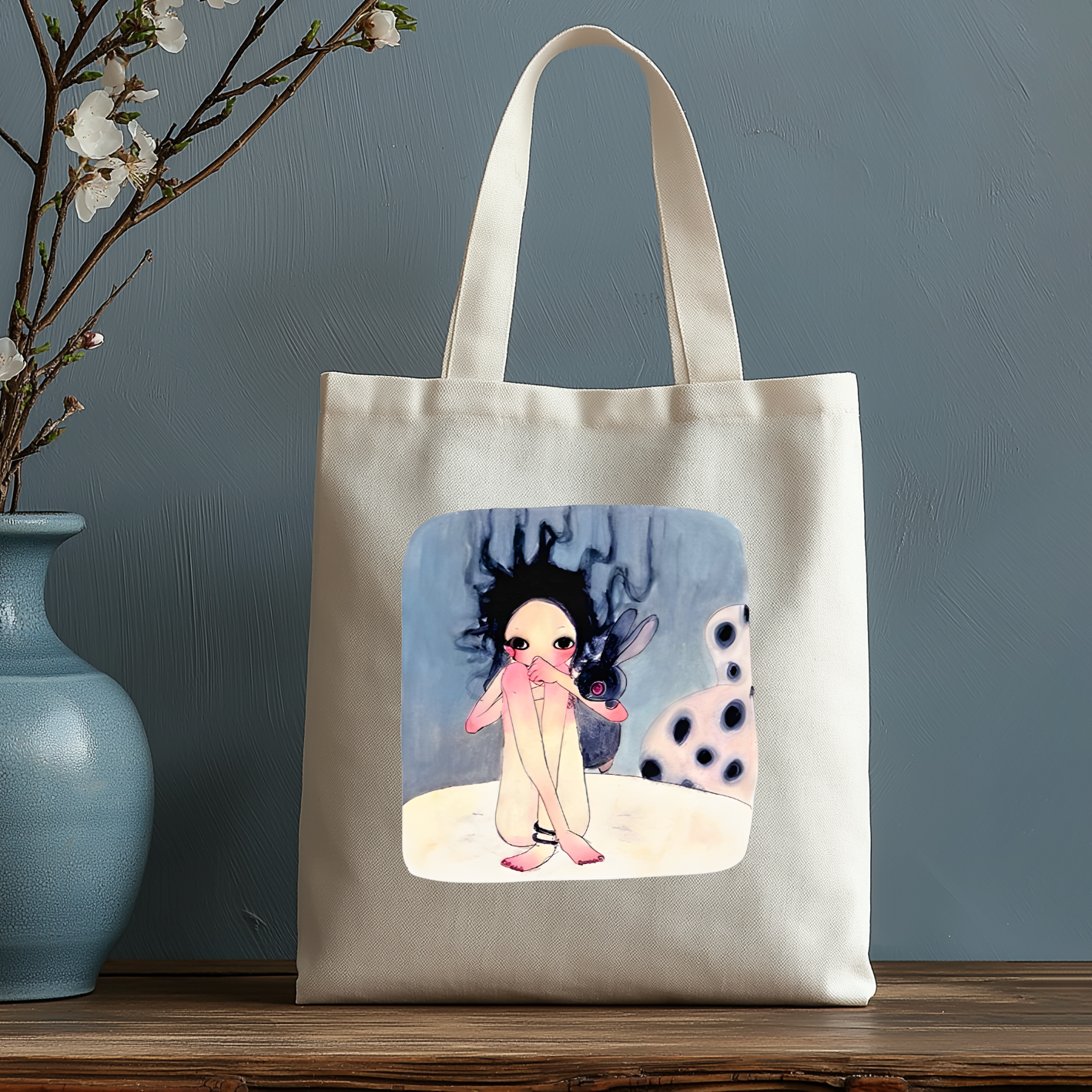 Aya Takano Japanese Style Canvas Tote Bag