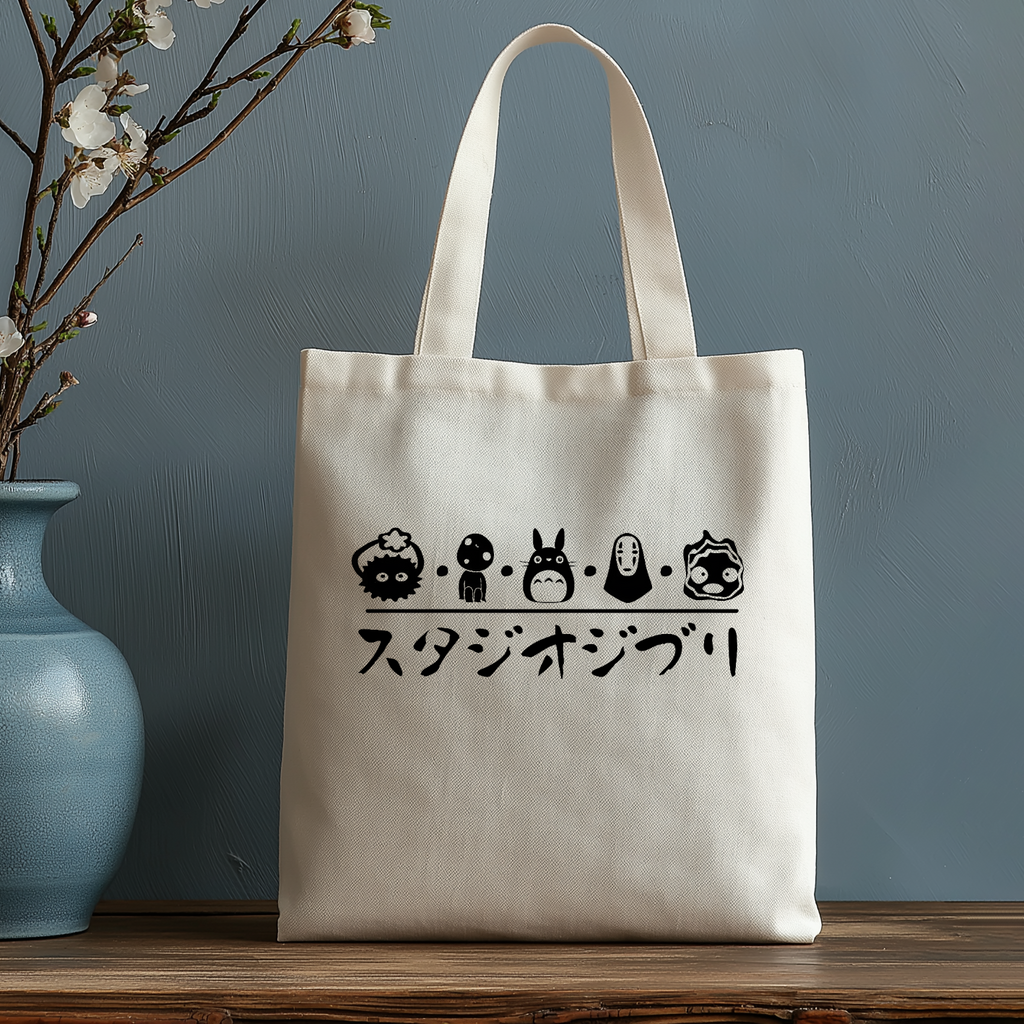 Ghibli Totoro Japanese Style Canvas Tote Bag