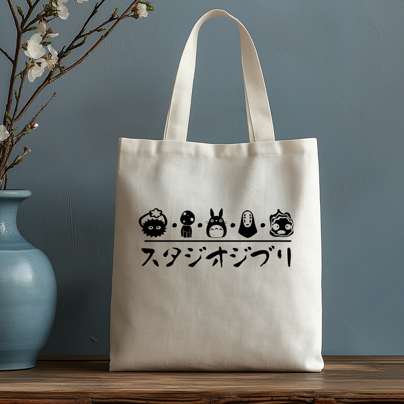 Ghibli Totoro Japanese Style Canvas Tote Bag