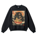 Hippo Ramen Vintage Cotton Blend Crewneck Sweatshirt