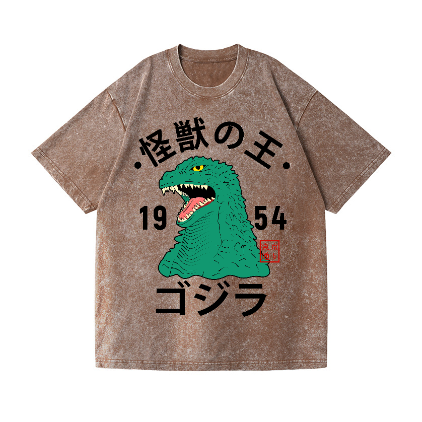 Kaiju Vintage Wash Japanese Design T-Shirt