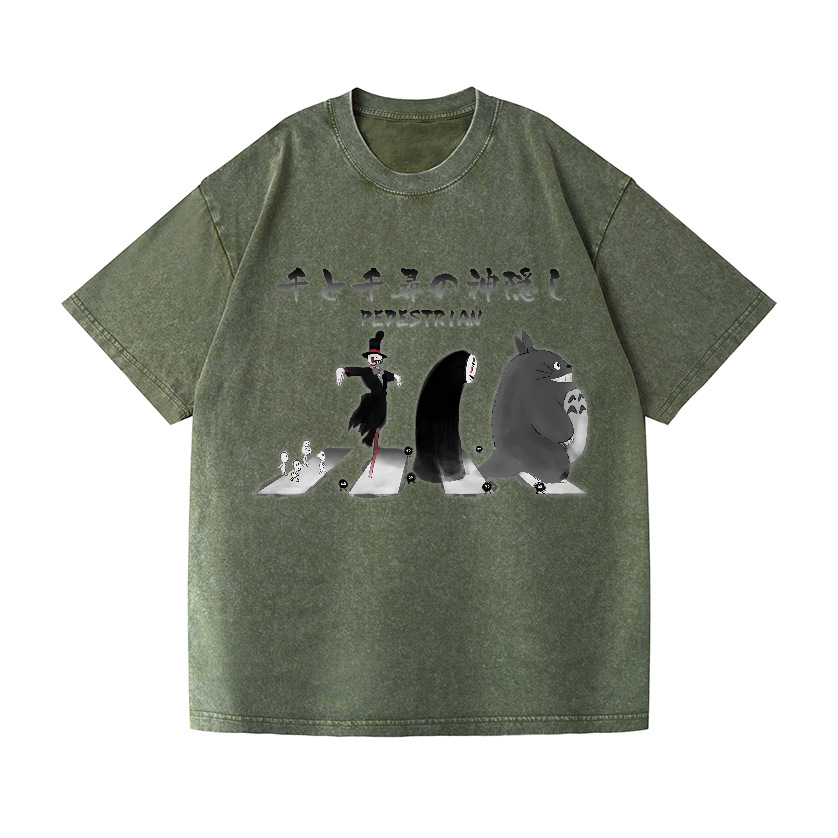 Ghibli Totoro No Face Kaonashi Vintage Wash Japanese Design T-Shirt
