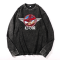 Ghibli Porco Rosso Vintage Cotton Wash Long-sleeve T-shirt