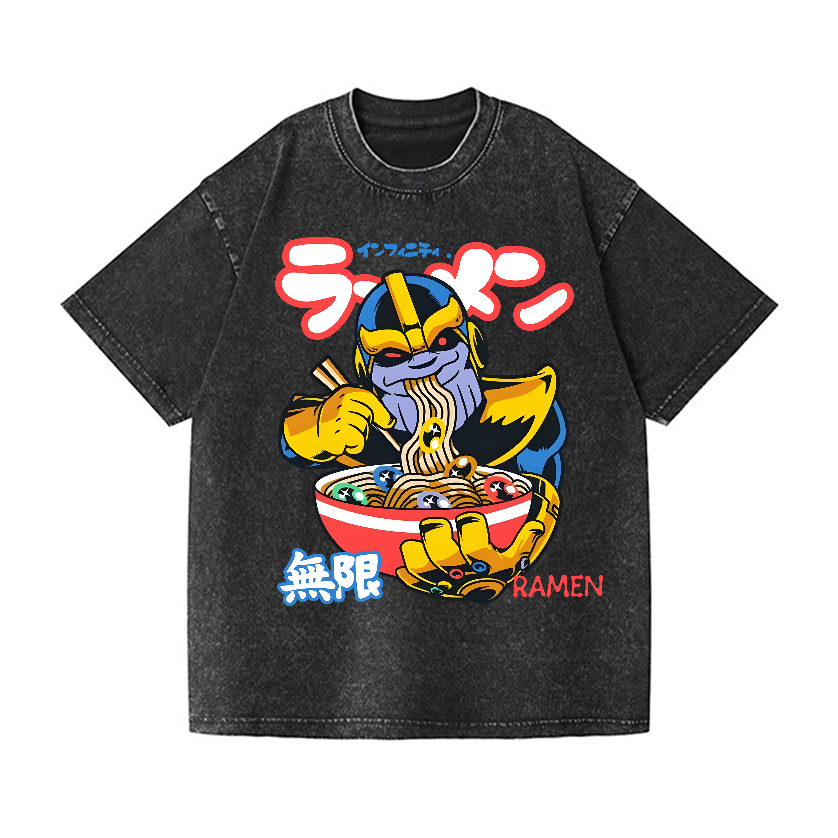 Ramen Hero Vintage Wash Japanese Design T-Shirt
