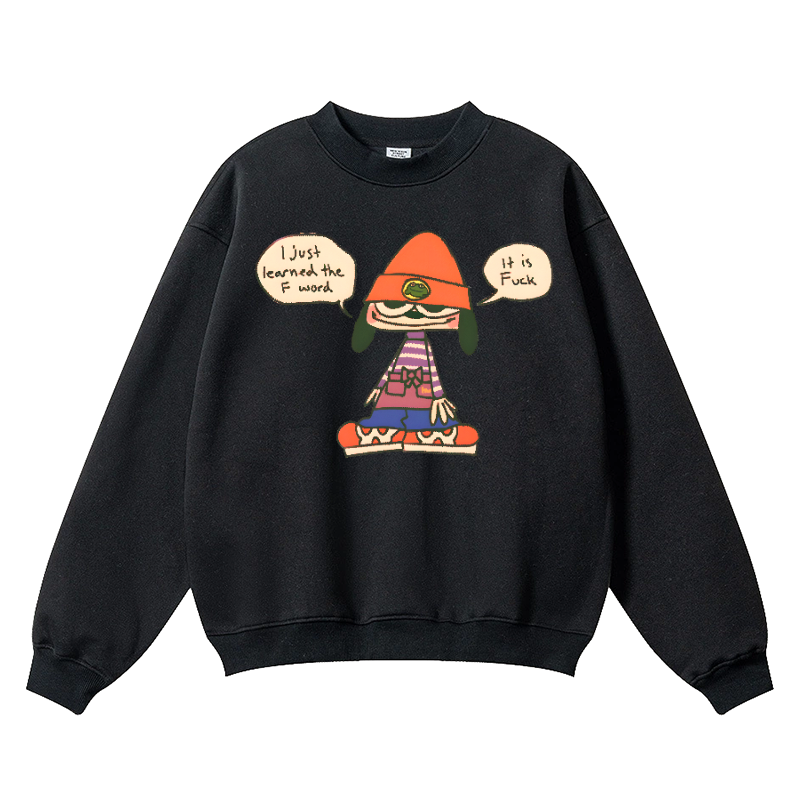 PaRappa the Rapper Vintage Cotton Blend Crewneck Sweatshirt
