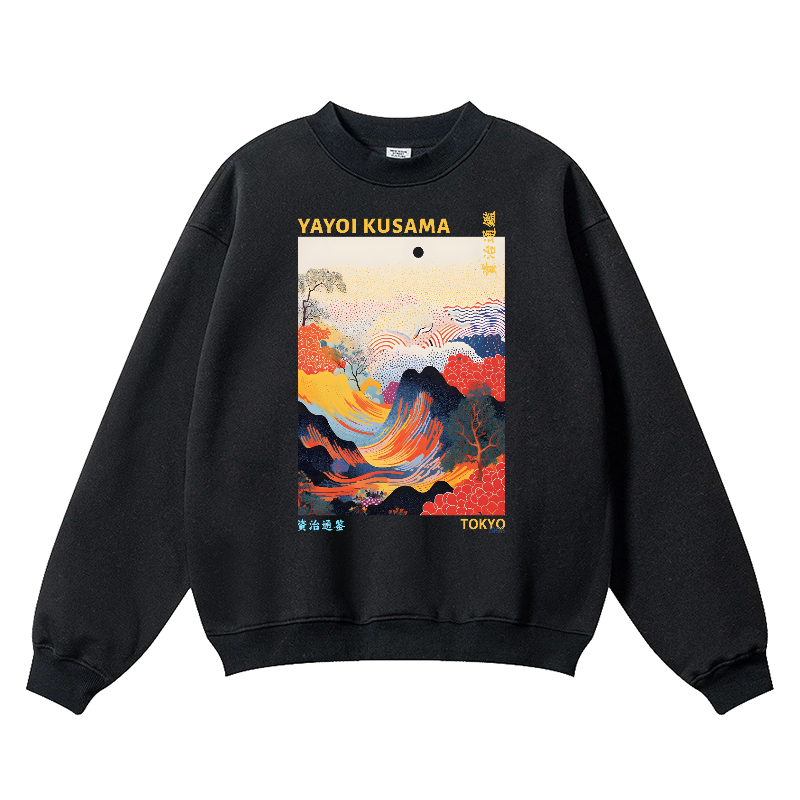 Yayoi Kusama Vintage Cotton Blend Crewneck Sweatshirt