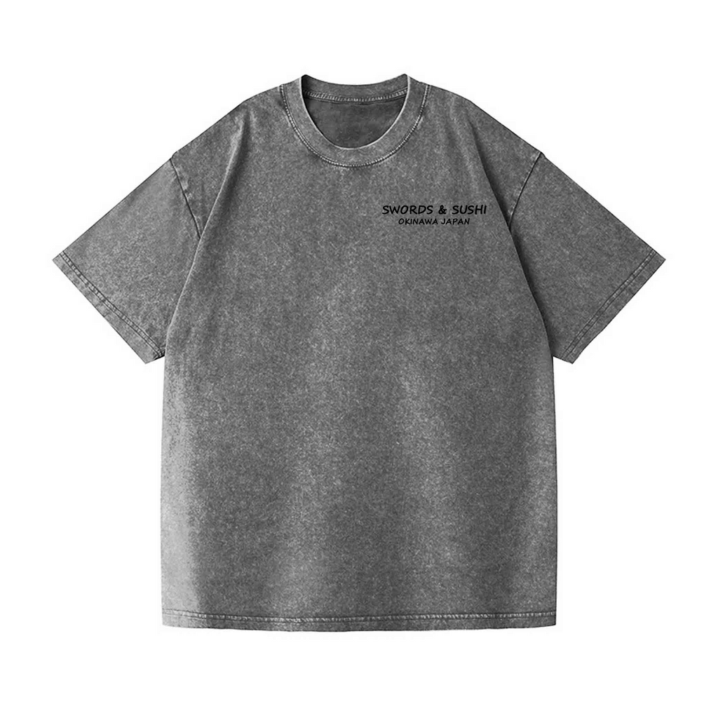 Hattori Hanzo Vintage Wash Japanese Design Back Art T-Shirt