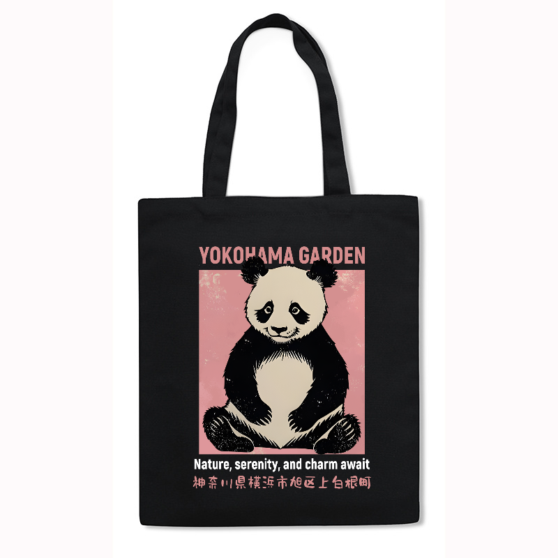 Yokohama Garden Japanese Style Canvas Tote Bag