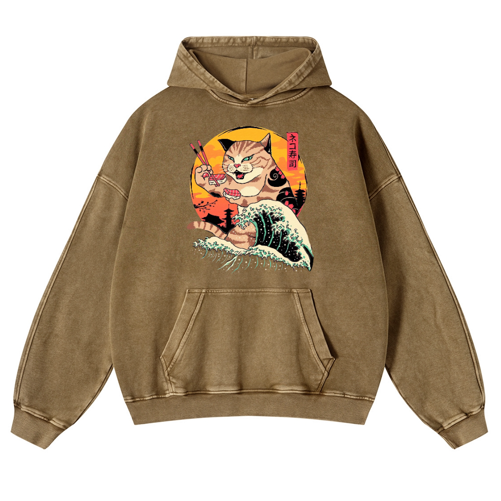 Vintage Washed Thick Cotton Hoodie