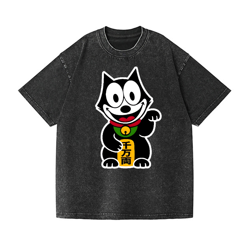 Felix The Cat Vintage Wash Japanese Design T-Shirt