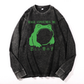 Rage Consumes Me Frog Vintage Cotton Wash Long-sleeve T-shirt