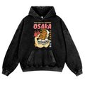 One Night in Osaka Tiger Vintage Washed Thick Cotton Hoodie