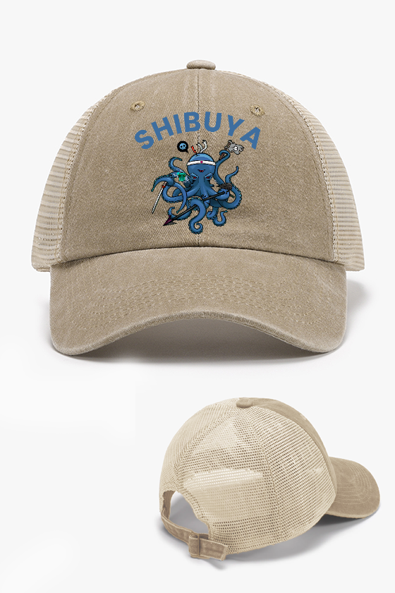 Shibuya Octopus Vintage Cotton Breathable Hat