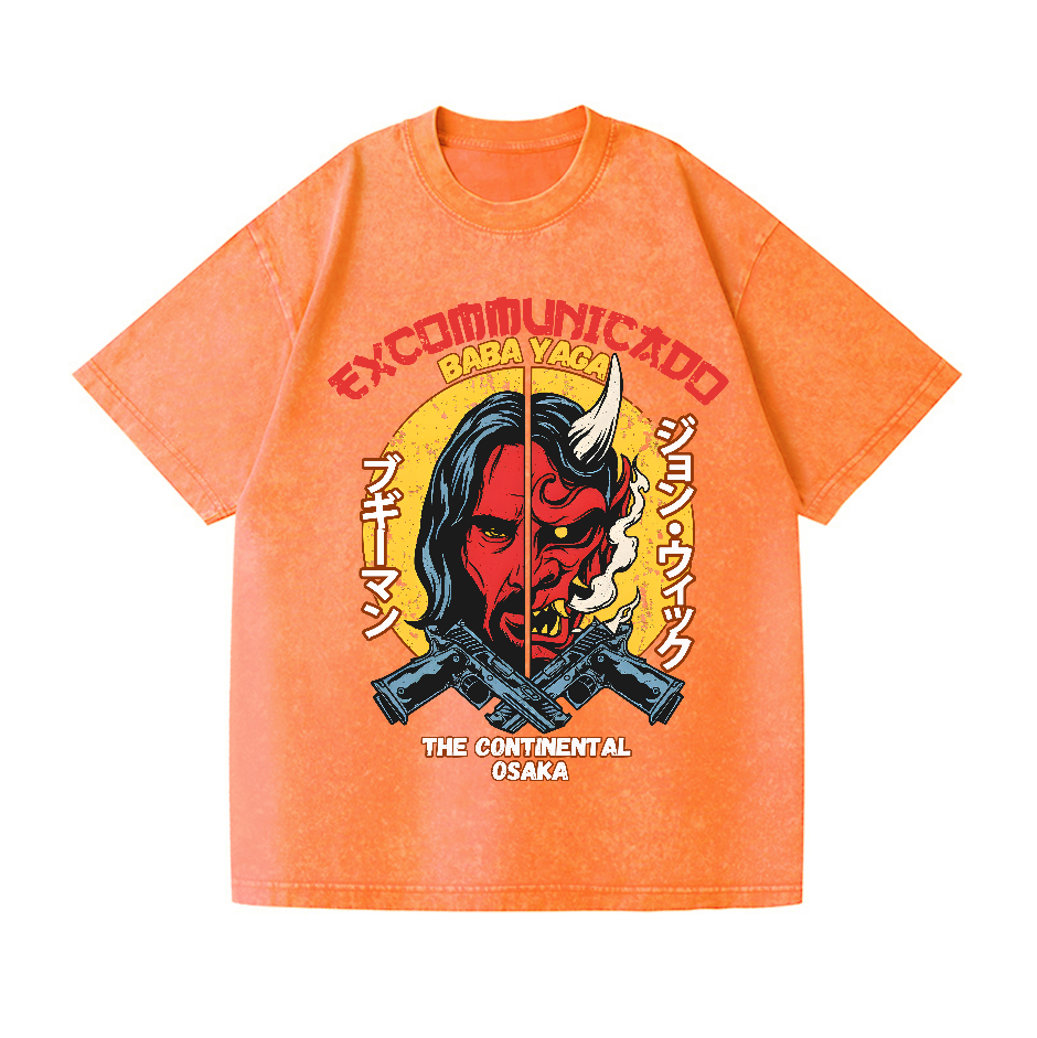 Baba Yaga Vintage Wash Japanese Design T-Shirt