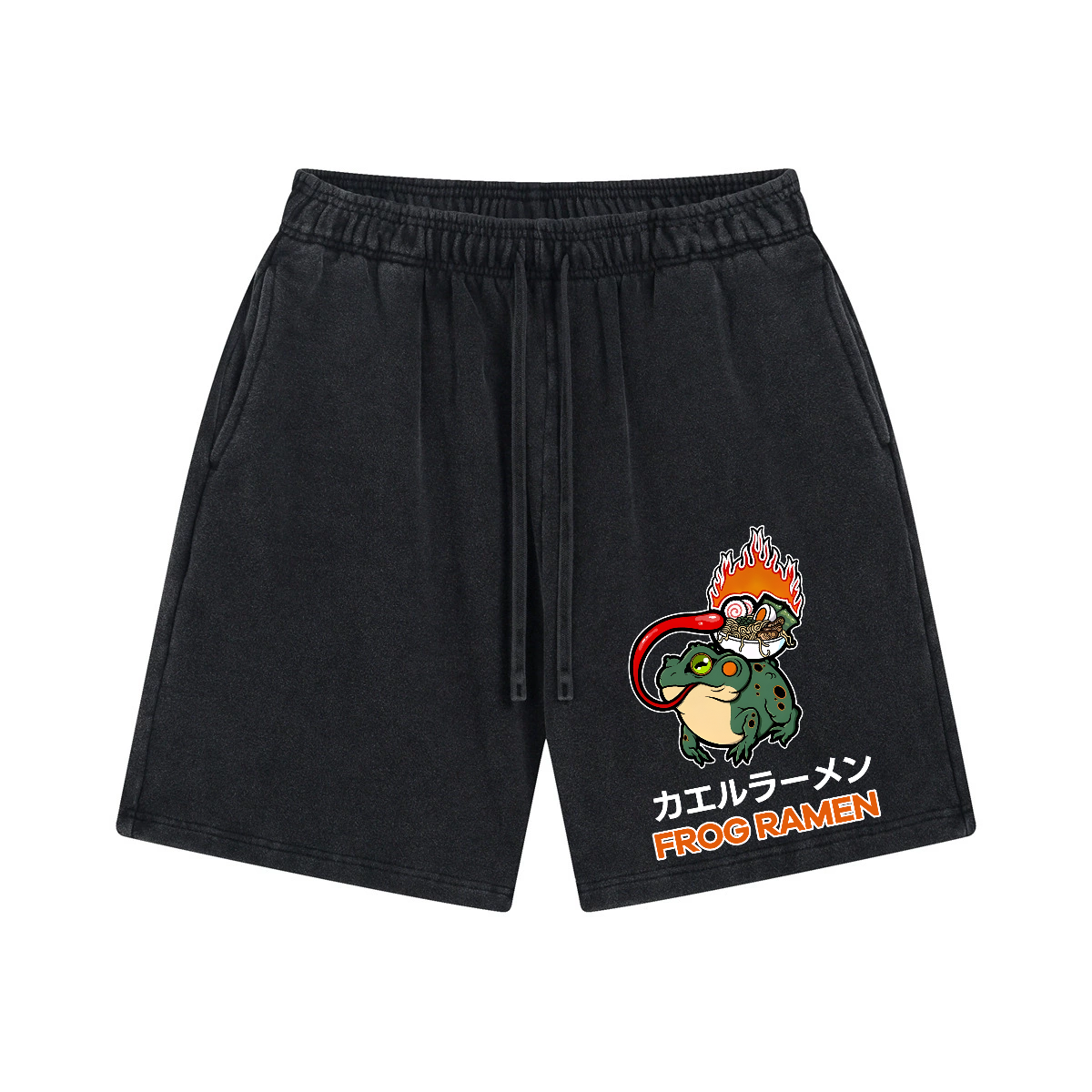 Frog Ramen Vintage Pure Thick Cotton Shorts