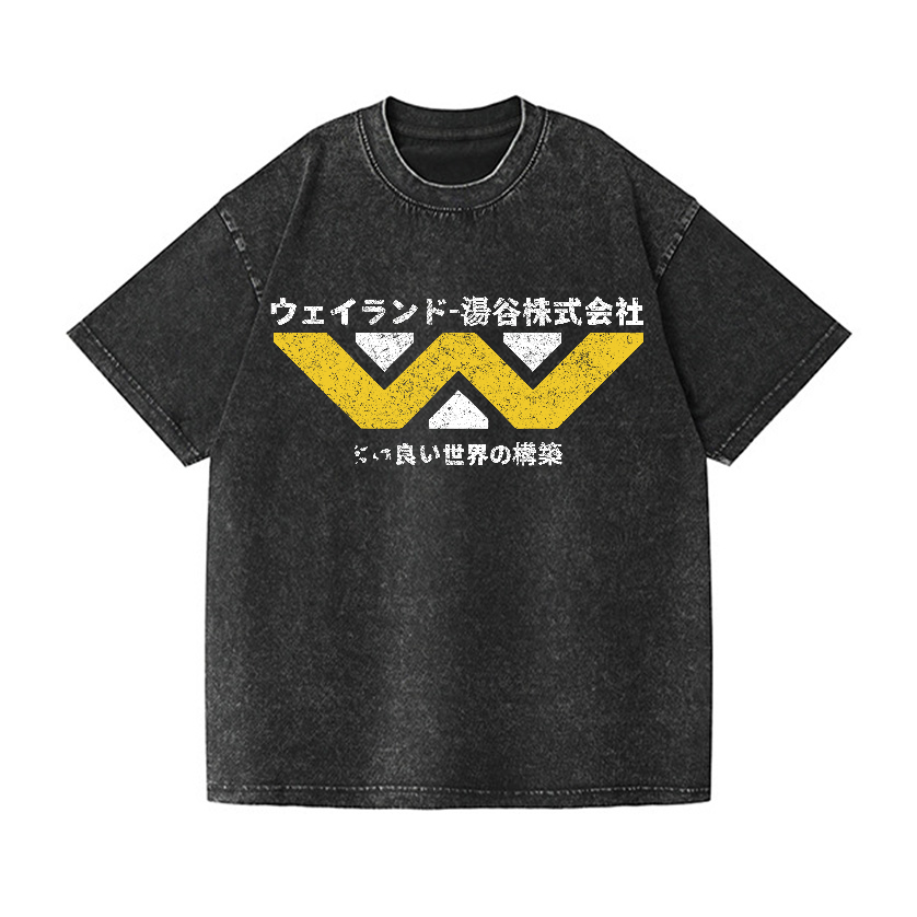 Weyland Yutani  Vintage Wash Japanese Design T-Shirt