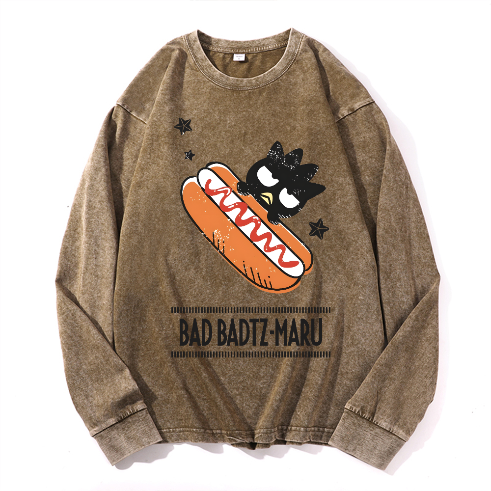 Bad Badtz-Maru Vintage Cotton Wash Long-sleeve T-shirt