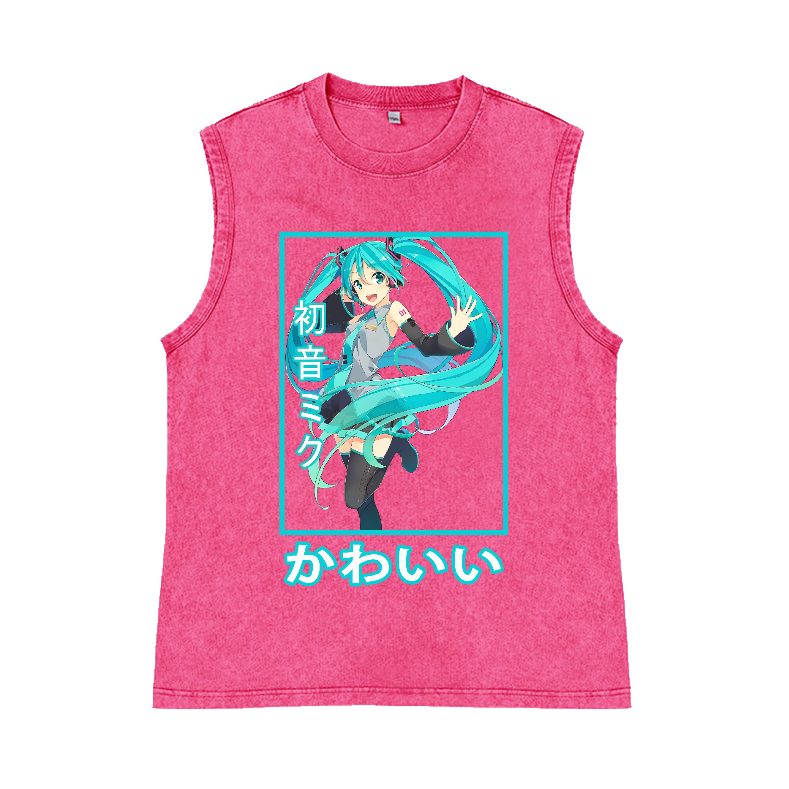 Hatsune Miku Pure Cotton Wash-Dyed Sleeveless Tank Top