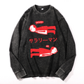 Vintage Cotton Wash Crewneck Long-Sleeve T-Shirt