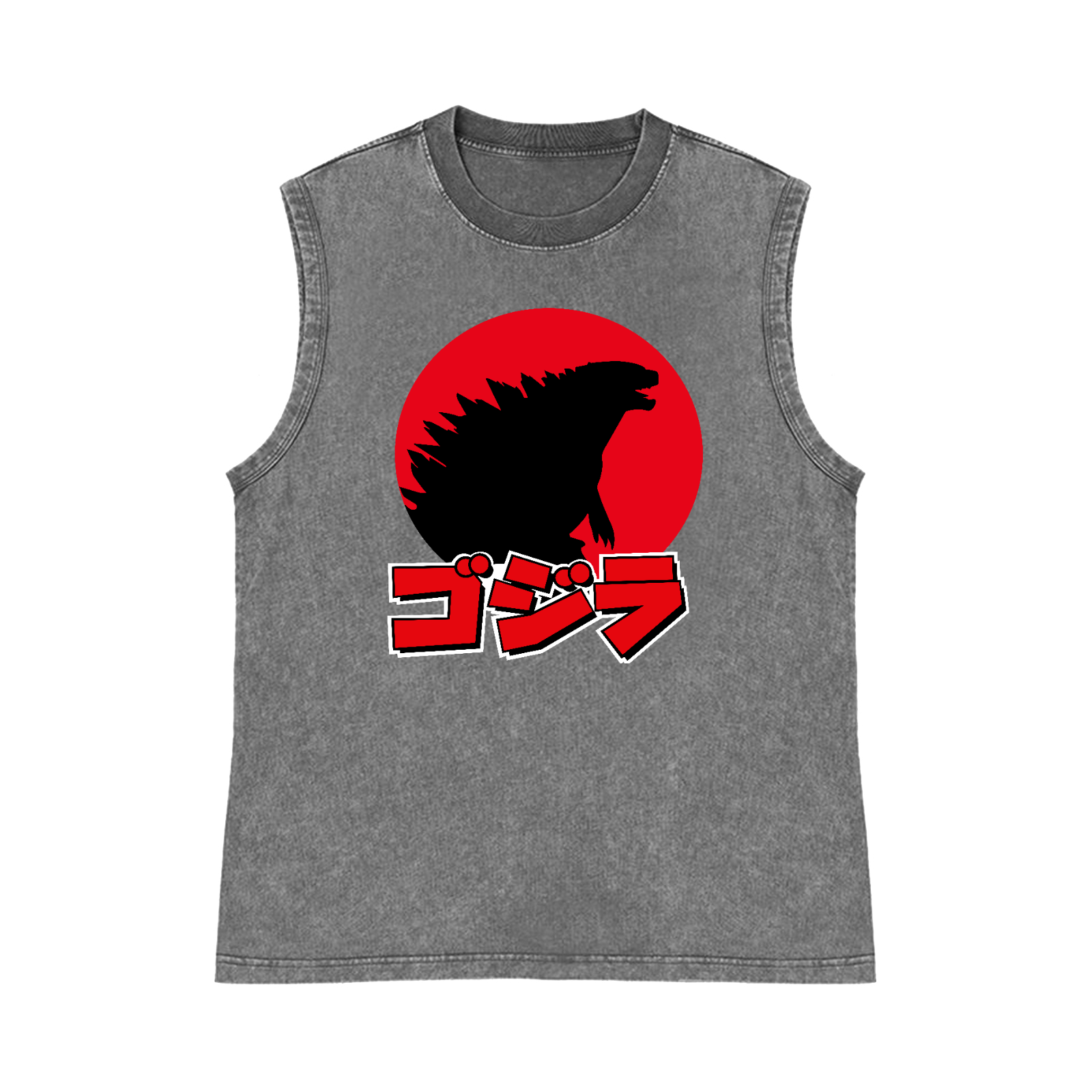 Kaiju Pure Cotton Wash-Dyed Sleeveless Tank Top
