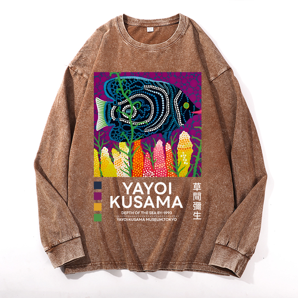 Yayoi Kusama Vintage Cotton Wash Long-sleeve T-shirt