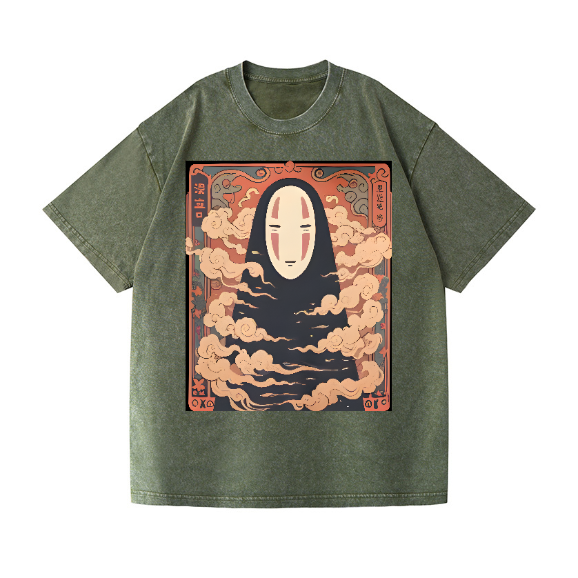 Ghibli No Face Kaonashi Vintage Wash Japanese Design T-Shirt